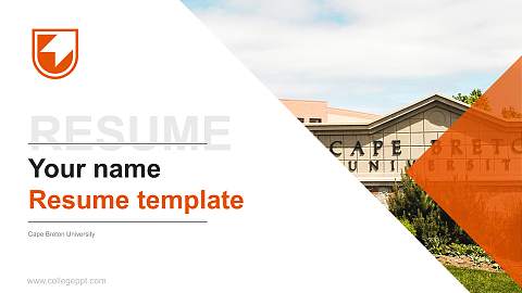 Cape Breton University Resume PPT Template