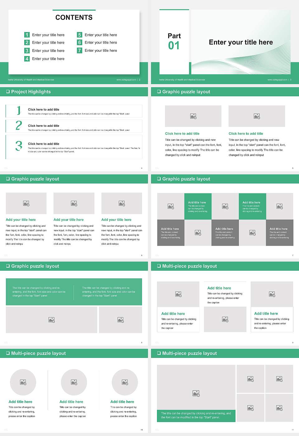 Iwate University of Health and Medical Sciences General Purpose PPT Template16:9 ratio PPT effect preview image2
