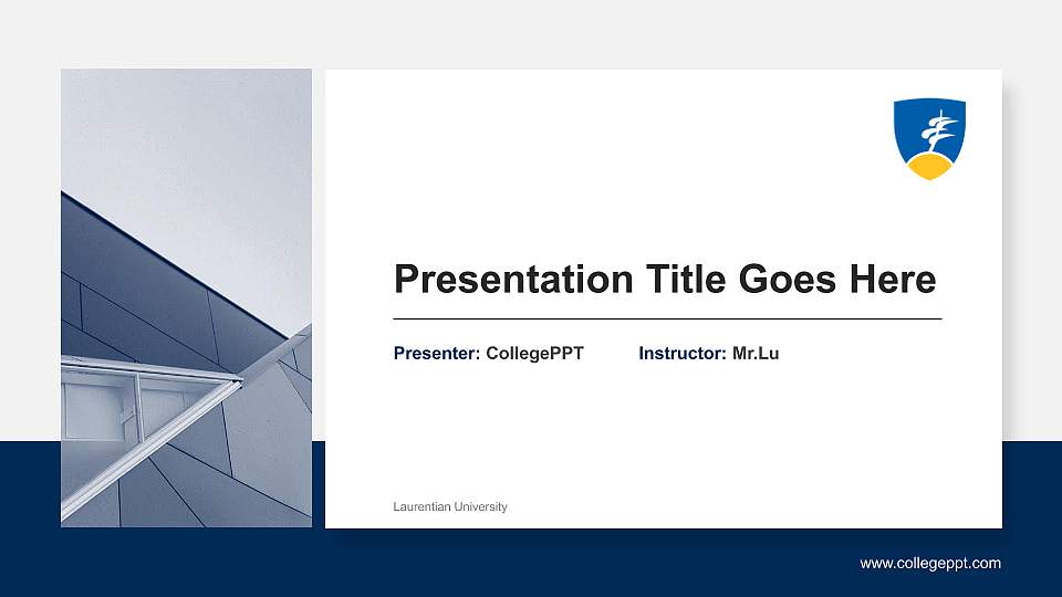 Laurentian University General Purpose PPT Template16:9 ratio PPT effect preview image