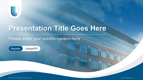 University of Niagara Falls Canada Lecture Sharing and Networking Event PPT Template