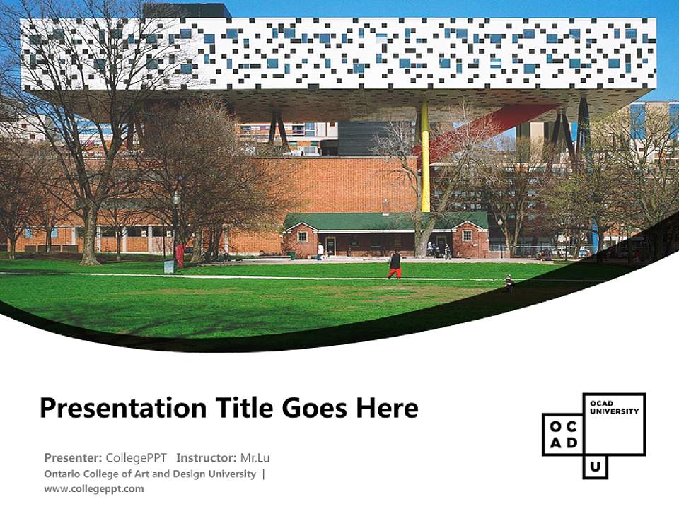 Ontario College of Art and Design University Course/Courseware Creation PPT Template4:3 ratio PPT effect preview image5