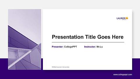 Wilfrid Laurier University General Purpose PPT Template