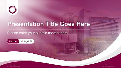 J. F. Oberlin University Lecture Sharing and Networking Event PPT Template