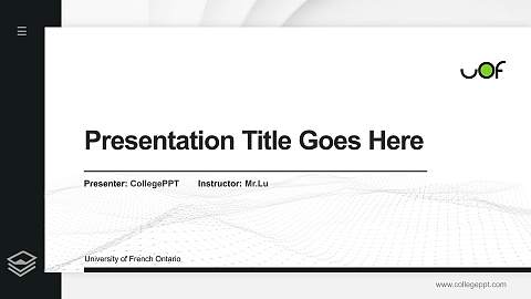 University of French Ontario Thesis Proposal/Graduation Defense PPT Template