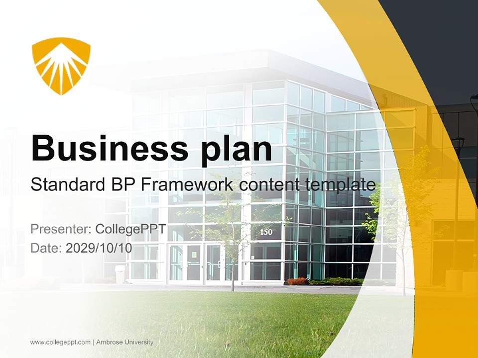 Ambrose University Competition/Entrepreneurship Contest PPT Template4:3 ratio PPT effect preview image9