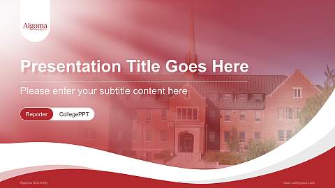 Algoma University Lecture Sharing and Networking Event PPT Template