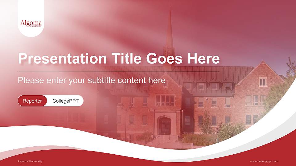 Algoma University Lecture Sharing and Networking Event PPT Template16:9 ratio PPT effect preview image