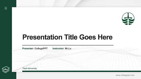Trent University Thesis Proposal/Graduation Defense PPT Template