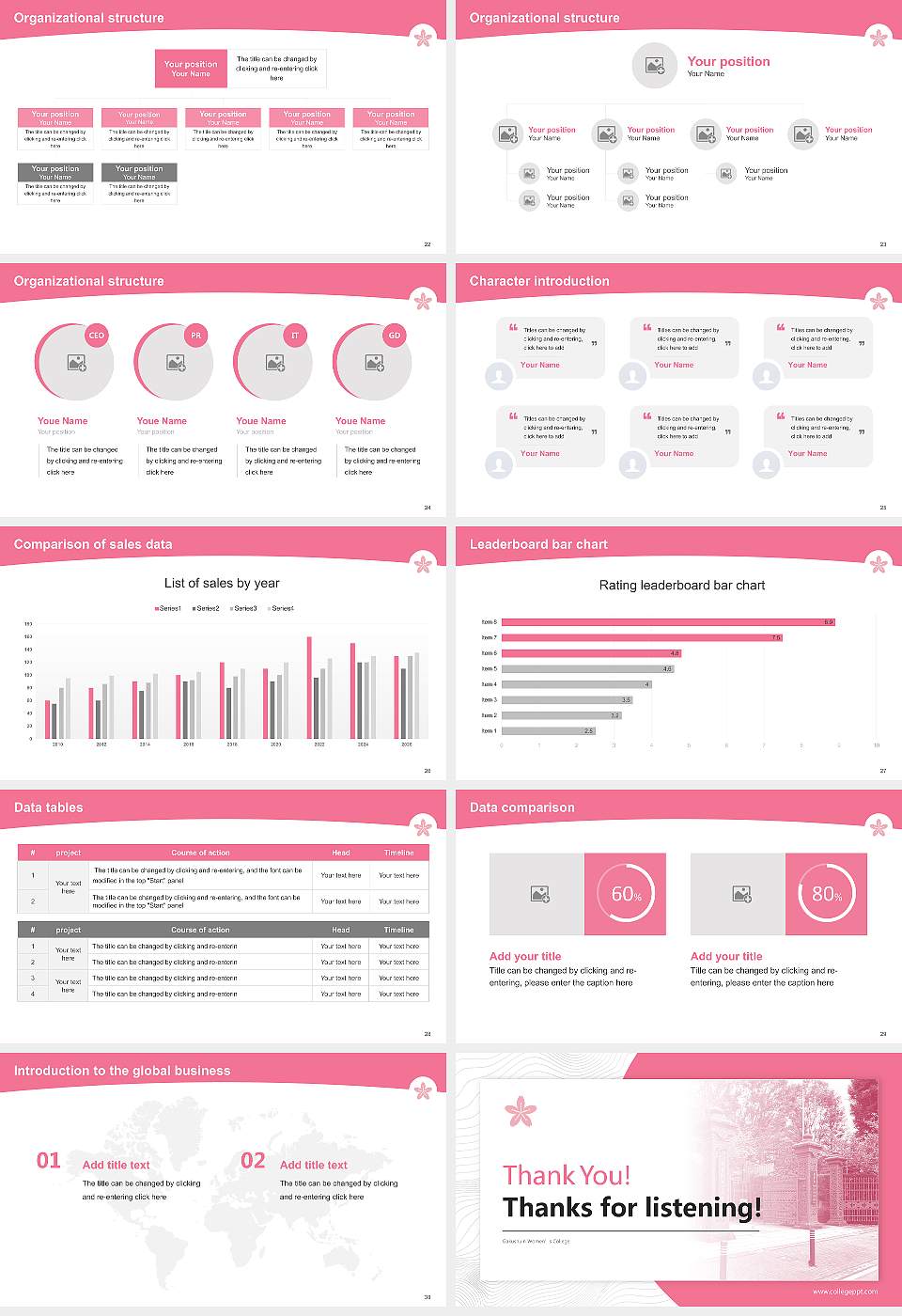 Gakushuin Women’s College Academic Presentation/Research Findings Report PPT Template16:9 ratio PPT effect preview image4