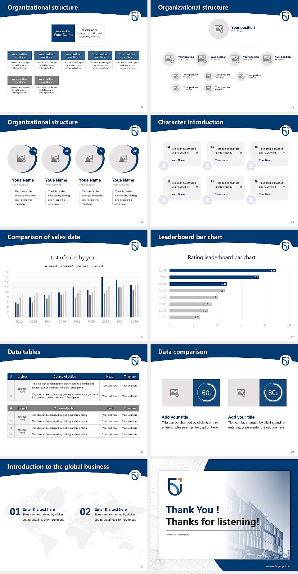 Ontario Tech University Academic Presentation/Research Findings Report PPT Template4:3 ratio PPT effect preview image4