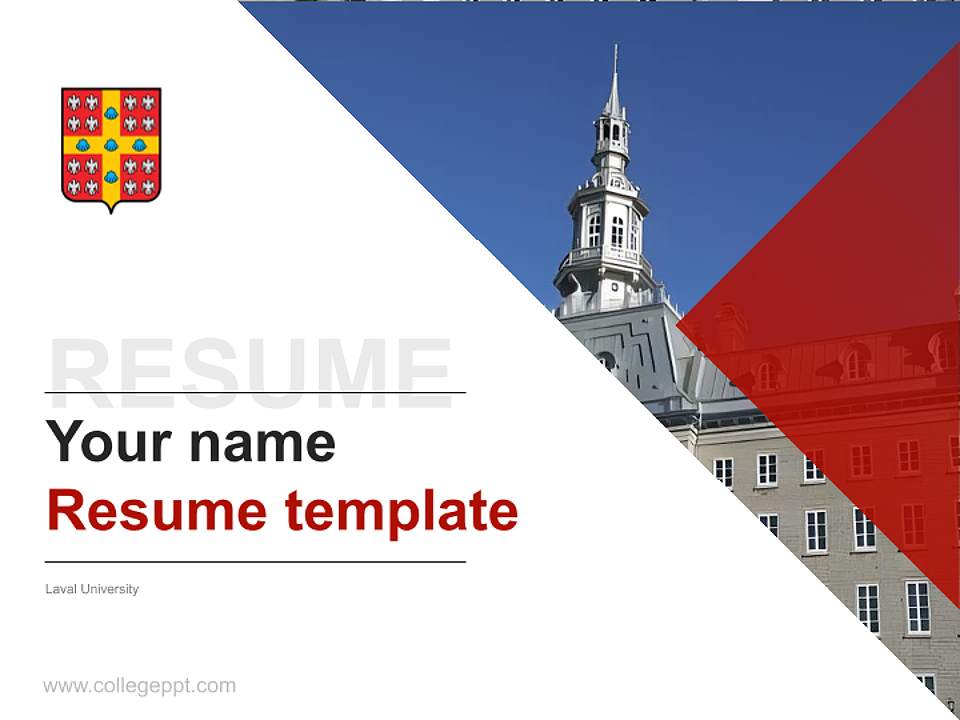 Laval University Resume PPT Template4:3 ratio PPT effect preview image5