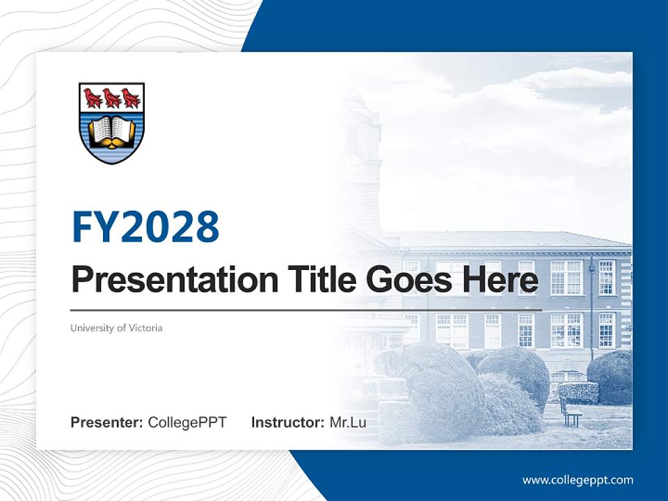 University of Victoria Academic Presentation/Research Findings Report PPT Template4:3 ratio PPT effect preview image5