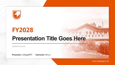 Cape Breton University Academic Presentation/Research Findings Report PPT Template