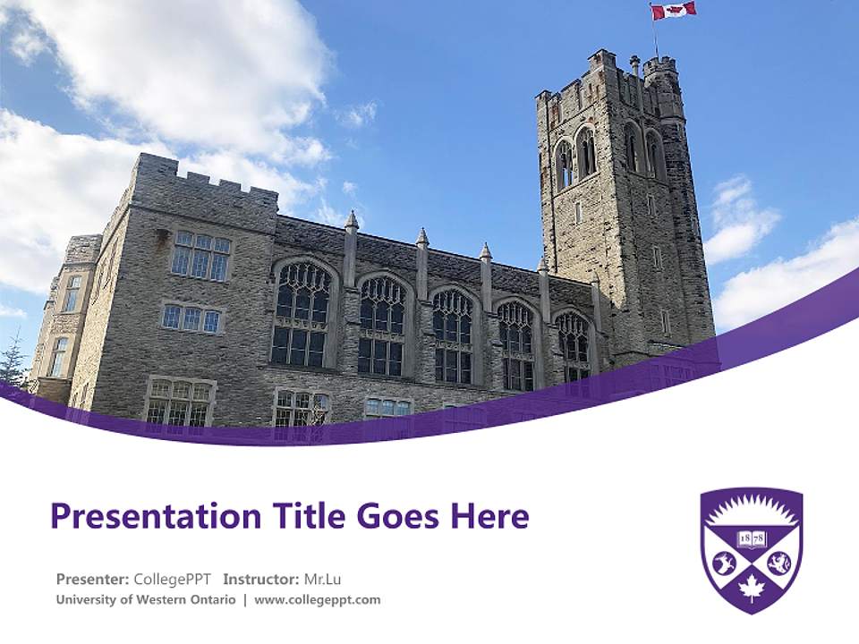 University of Western Ontario Course/Courseware Creation PPT Template4:3 ratio PPT effect preview image5