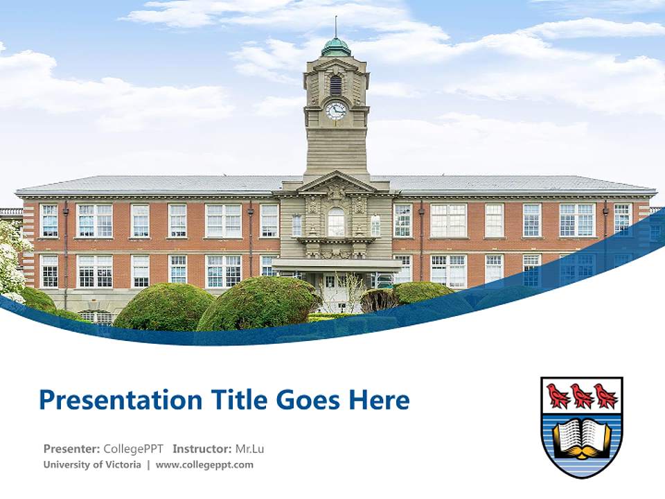 University of Victoria Course/Courseware Creation PPT Template4:3 ratio PPT effect preview image5