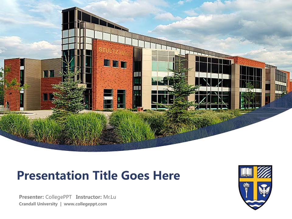 Crandall University Course/Courseware Creation PPT Template4:3 ratio PPT effect preview image5