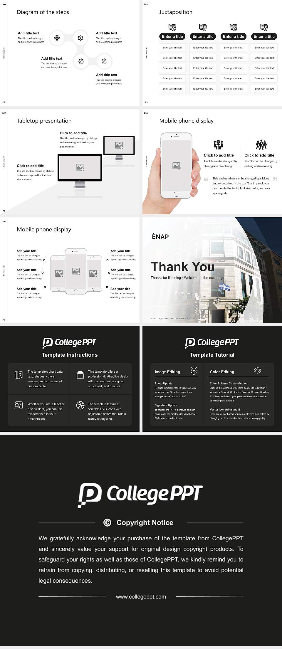 National School of Public Administration Competition/Entrepreneurship Contest PPT Template4:3 ratio PPT effect preview image9