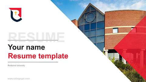 Redeemer University Resume PPT Template