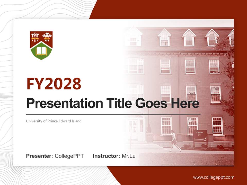 University of Prince Edward Island Academic Presentation/Research Findings Report PPT Template4:3 ratio PPT effect preview image5