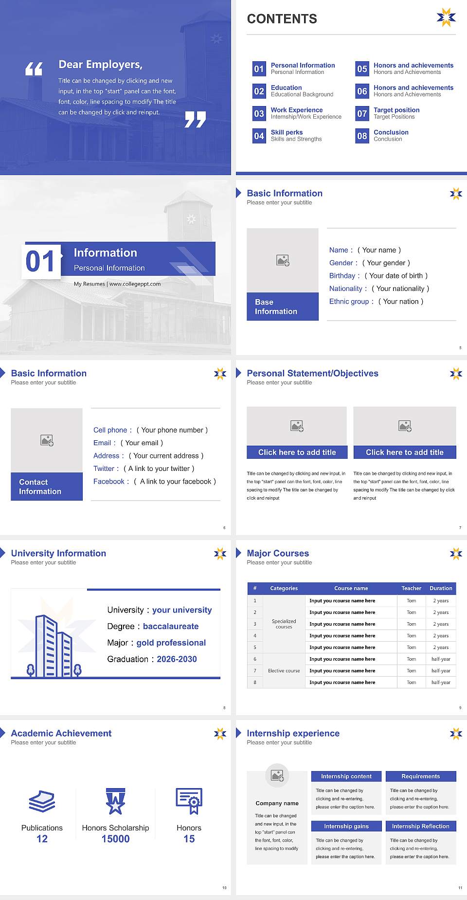 St. Mary’s University, Calgary Resume PPT Template4:3 ratio PPT effect preview image2