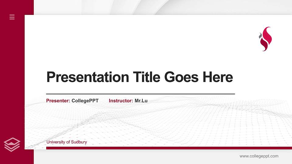 University of Sudbury Thesis Proposal/Graduation Defense PPT Template16:9 ratio PPT effect preview image