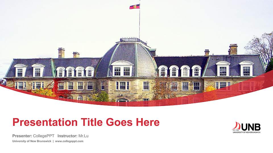 University of New Brunswick Course/Courseware Creation PPT Template16:9 ratio PPT effect preview image