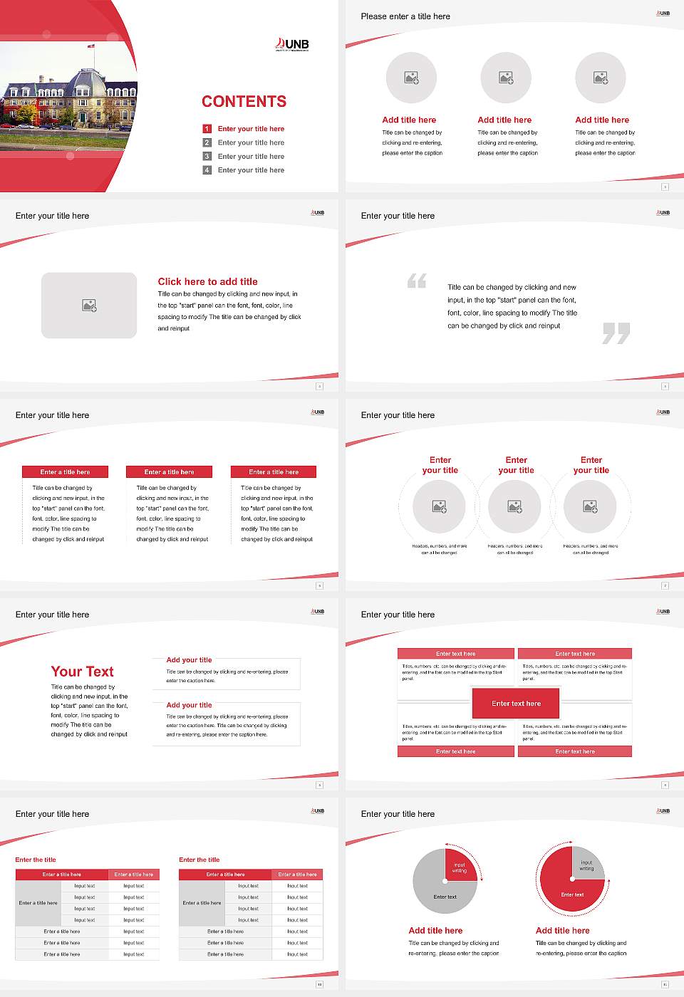 University of New Brunswick Course/Courseware Creation PPT Template16:9 ratio PPT effect preview image2