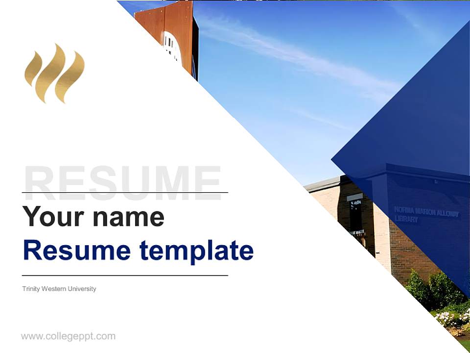 Trinity Western University Resume PPT Template4:3 ratio PPT effect preview image5
