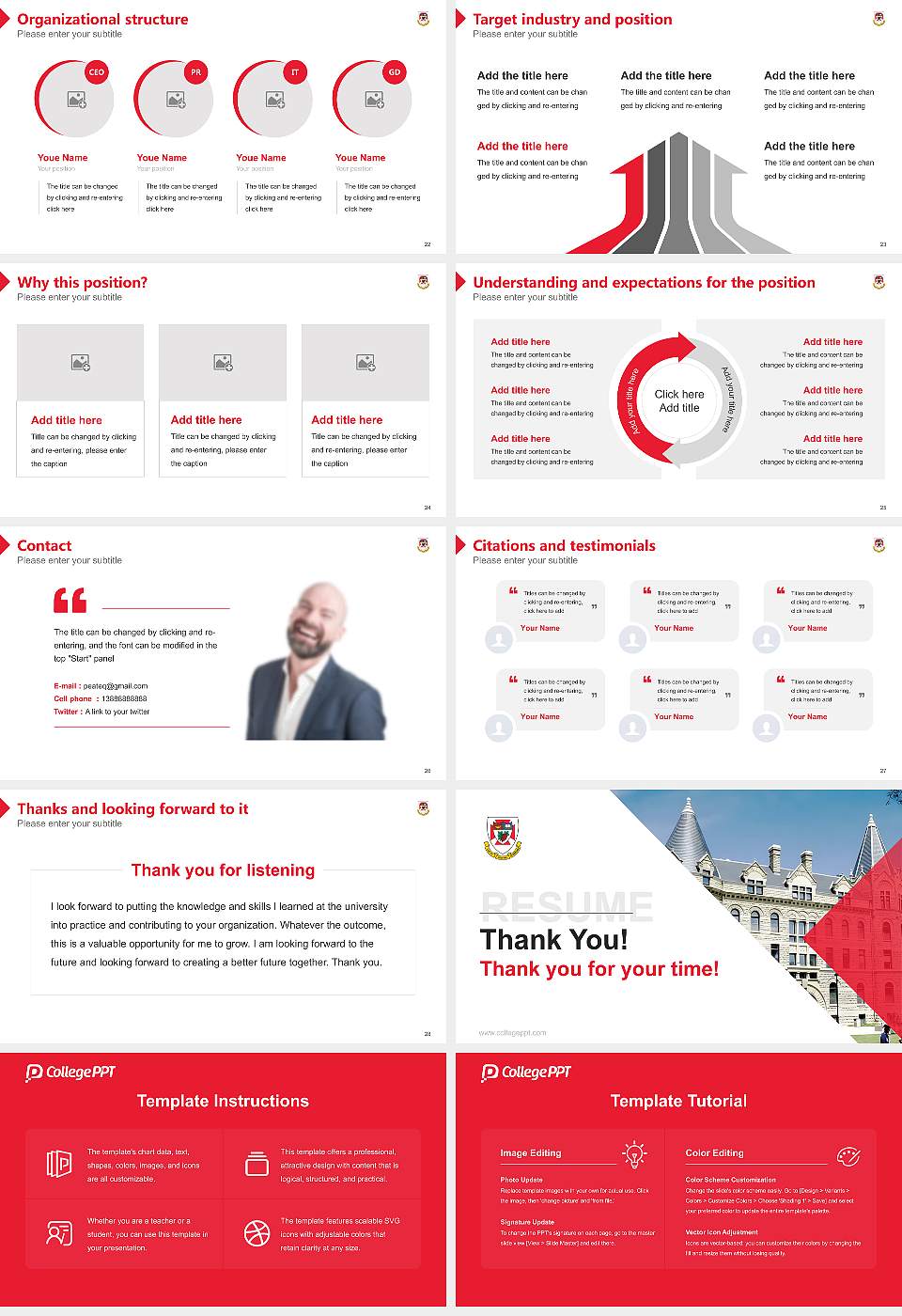University of Winnipeg Resume PPT Template16:9 ratio PPT effect preview image4