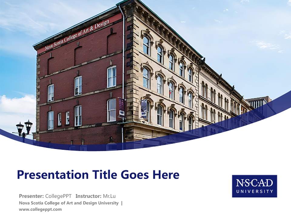 Nova Scotia College of Art and Design University Course/Courseware Creation PPT Template4:3 ratio PPT effect preview image5
