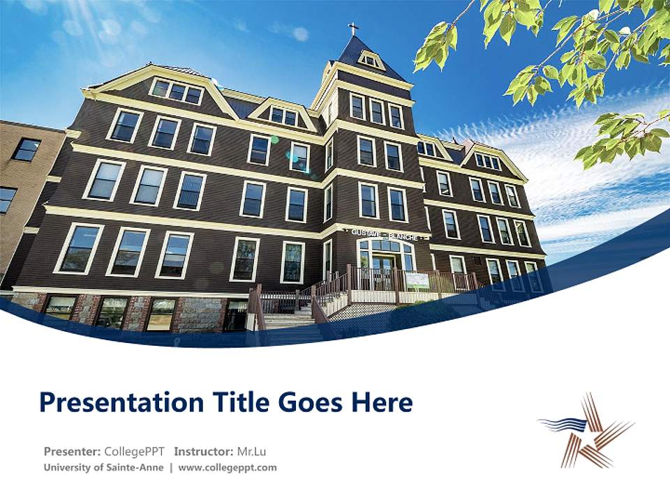 University of Sainte-Anne Course/Courseware Creation PPT Template4:3 ratio PPT effect preview image5