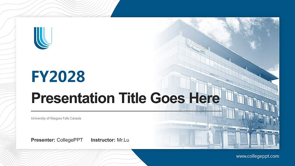 University of Niagara Falls Canada Academic Presentation/Research Findings Report PPT Template16:9 ratio PPT effect preview image