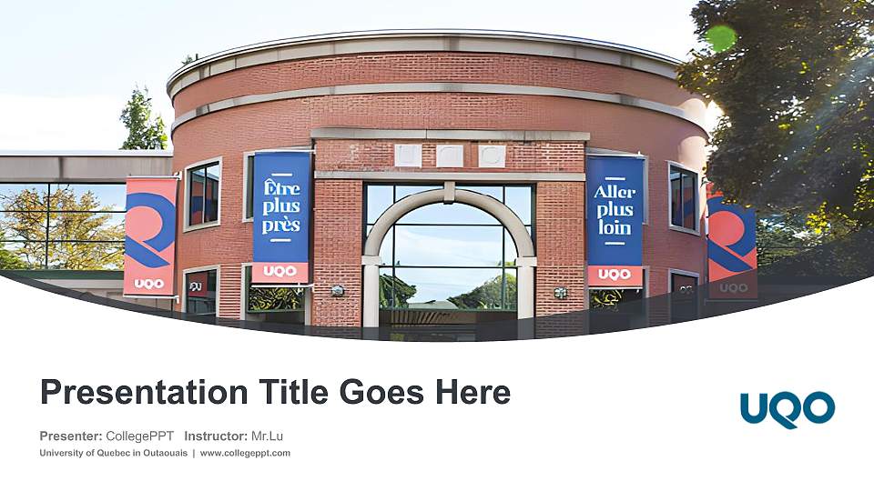 University of Quebec in Outaouais Course/Courseware Creation PPT Template16:9 ratio PPT effect preview image