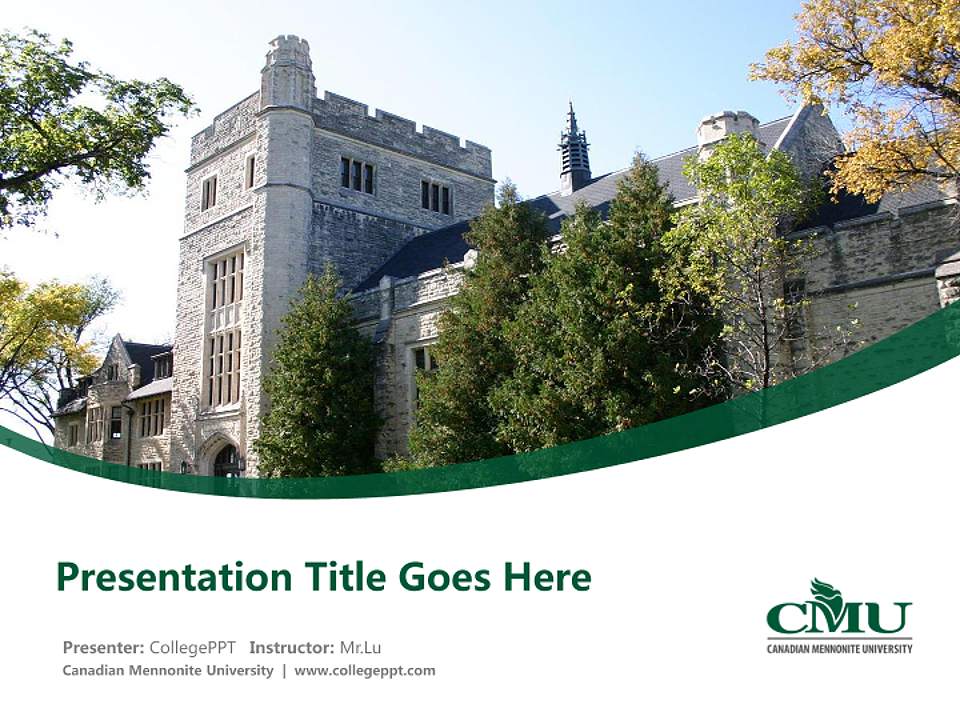 Canadian Mennonite University Course/Courseware Creation PPT Template4:3 ratio PPT effect preview image5