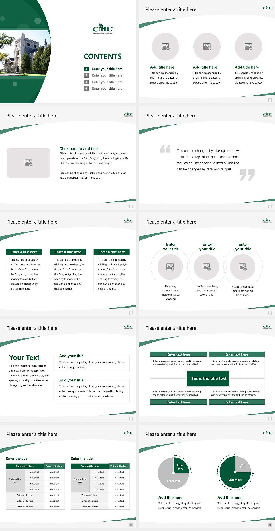 Canadian Mennonite University Course/Courseware Creation PPT Template4:3 ratio PPT effect preview image2