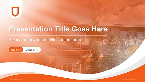 Athabasca University Lecture Sharing and Networking Event PPT Template
