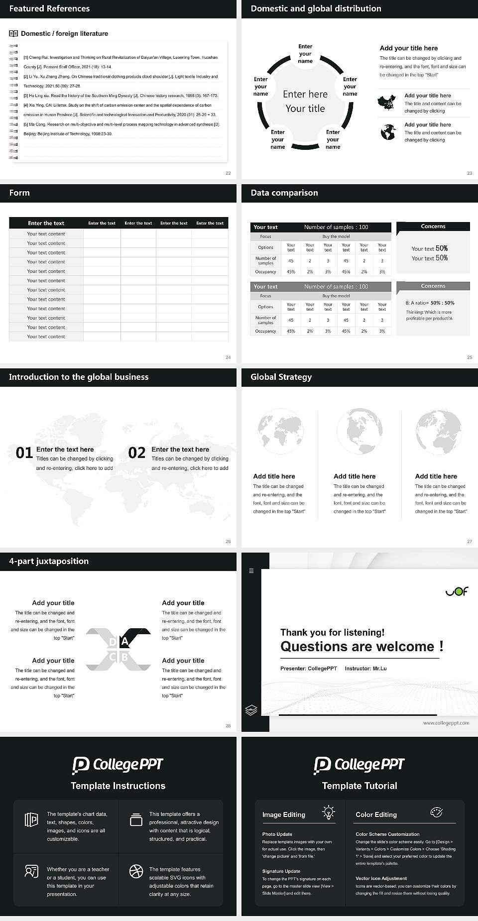 University of French Ontario Thesis Proposal/Graduation Defense PPT Template4:3 ratio PPT effect preview image4