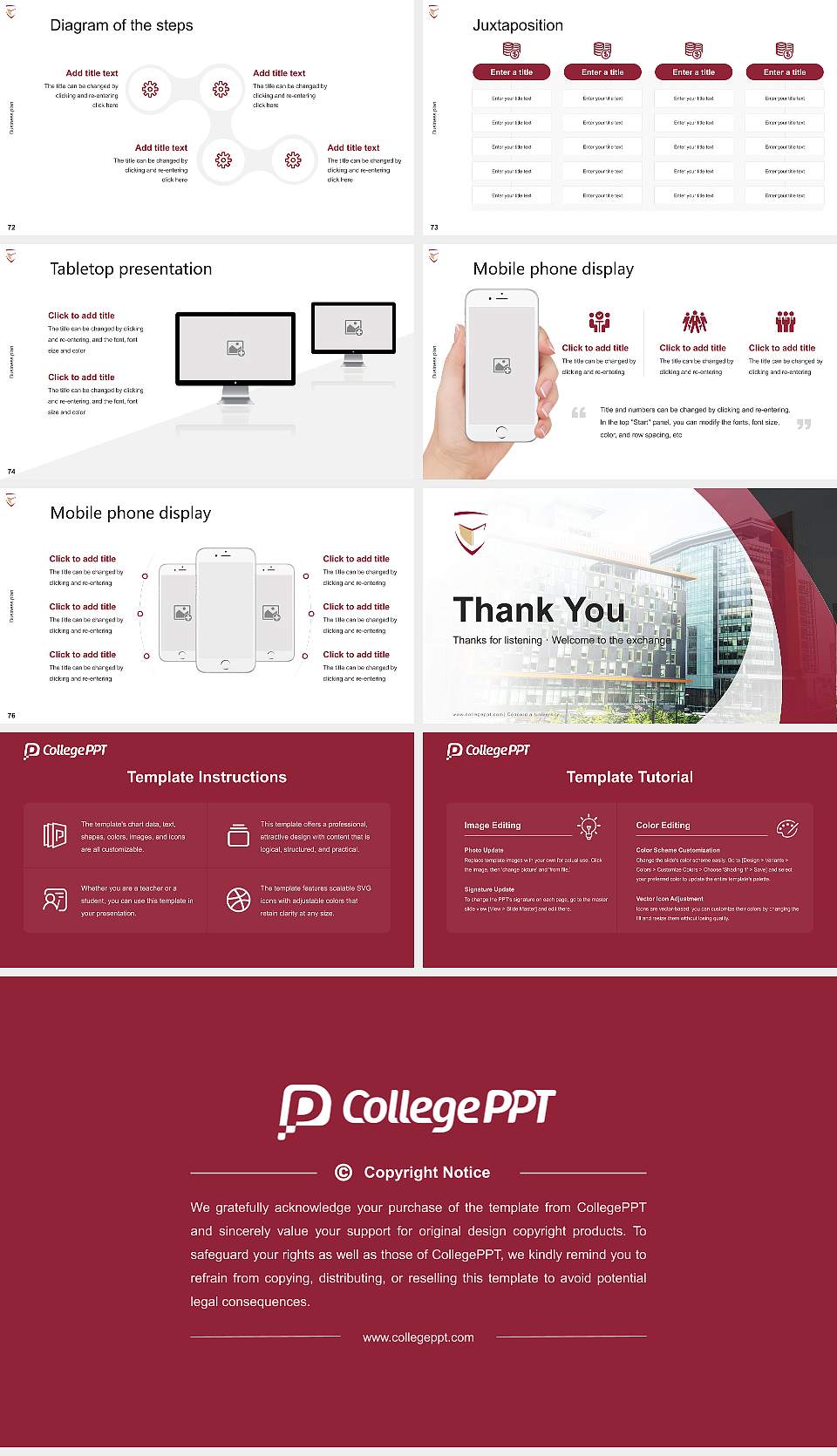 Concordia University Competition/Entrepreneurship Contest PPT Template16:9 ratio PPT effect preview image9