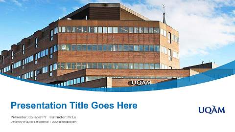 University of Quebec at Montreal Course/Courseware Creation PPT Template