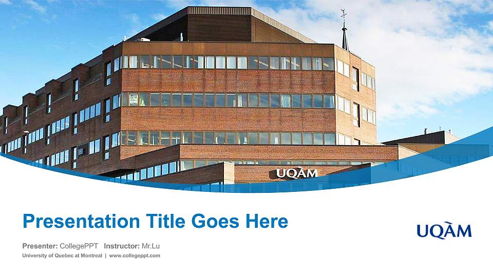 University of Quebec at Montreal Course/Courseware Creation PPT Template16:9 ratio PPT effect preview image1
