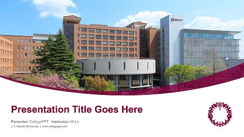 J. F. Oberlin University Course/Courseware Creation PPT Template