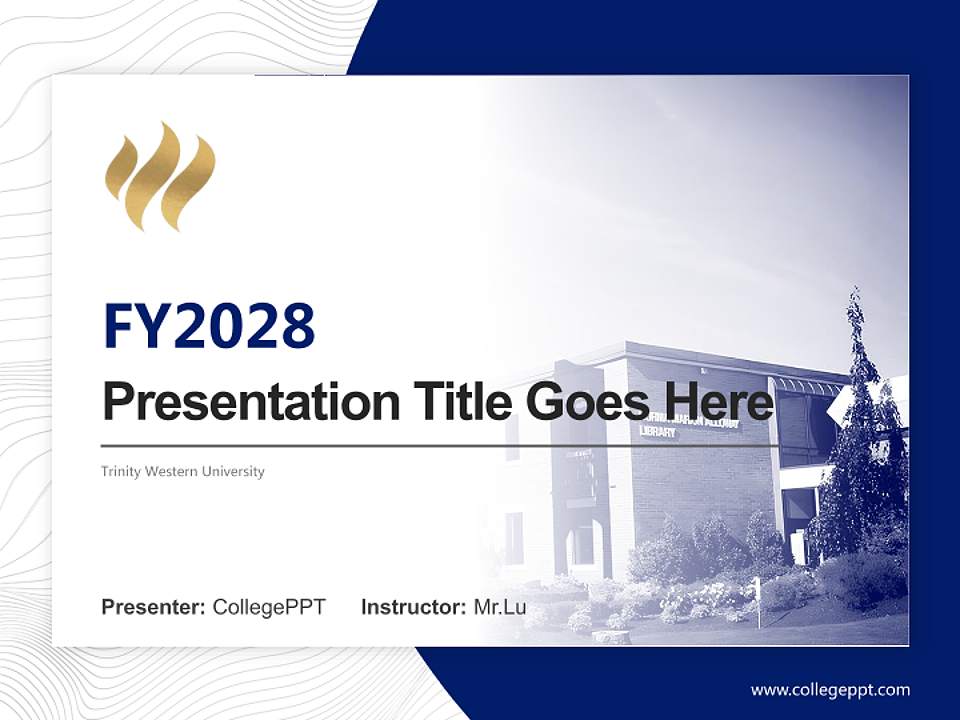 Trinity Western University Academic Presentation/Research Findings Report PPT Template4:3 ratio PPT effect preview image5