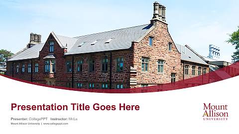 Mount Allison University Course/Courseware Creation PPT Template