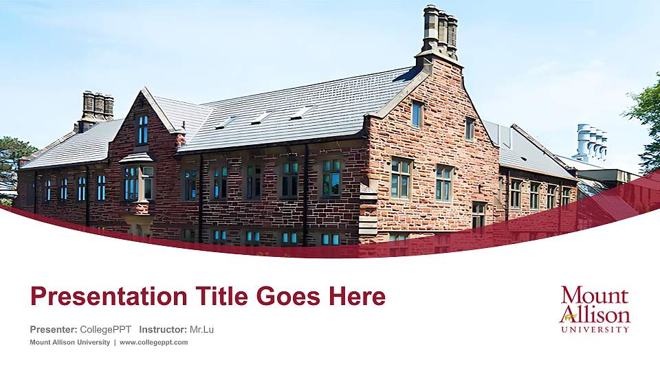 Mount Allison University Course/Courseware Creation PPT Template16:9 ratio PPT effect preview image