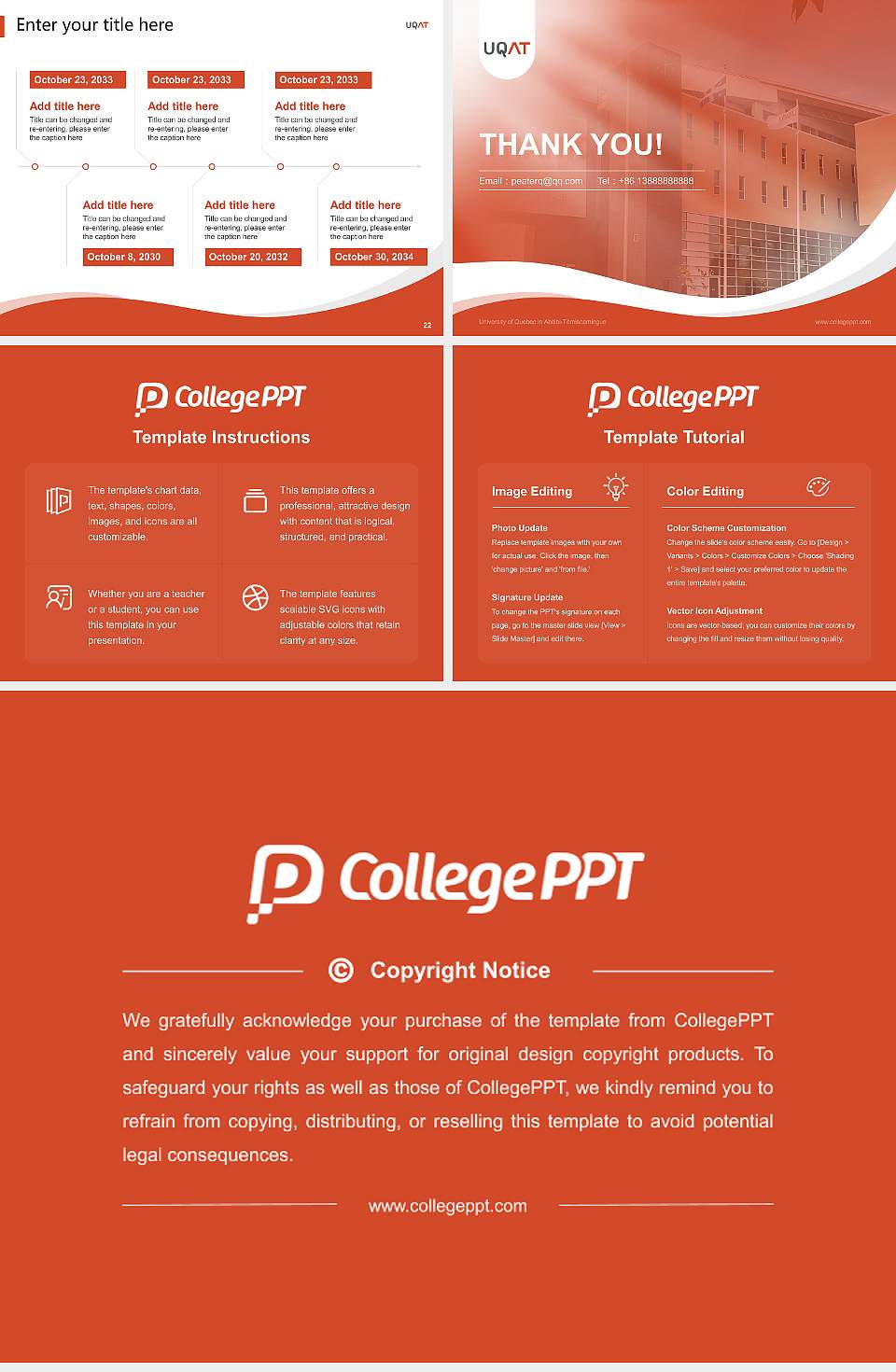 University of Quebec in Abitibi-Témiscamingue Lecture Sharing and Networking Event PPT Template4:3 ratio PPT effect preview image4