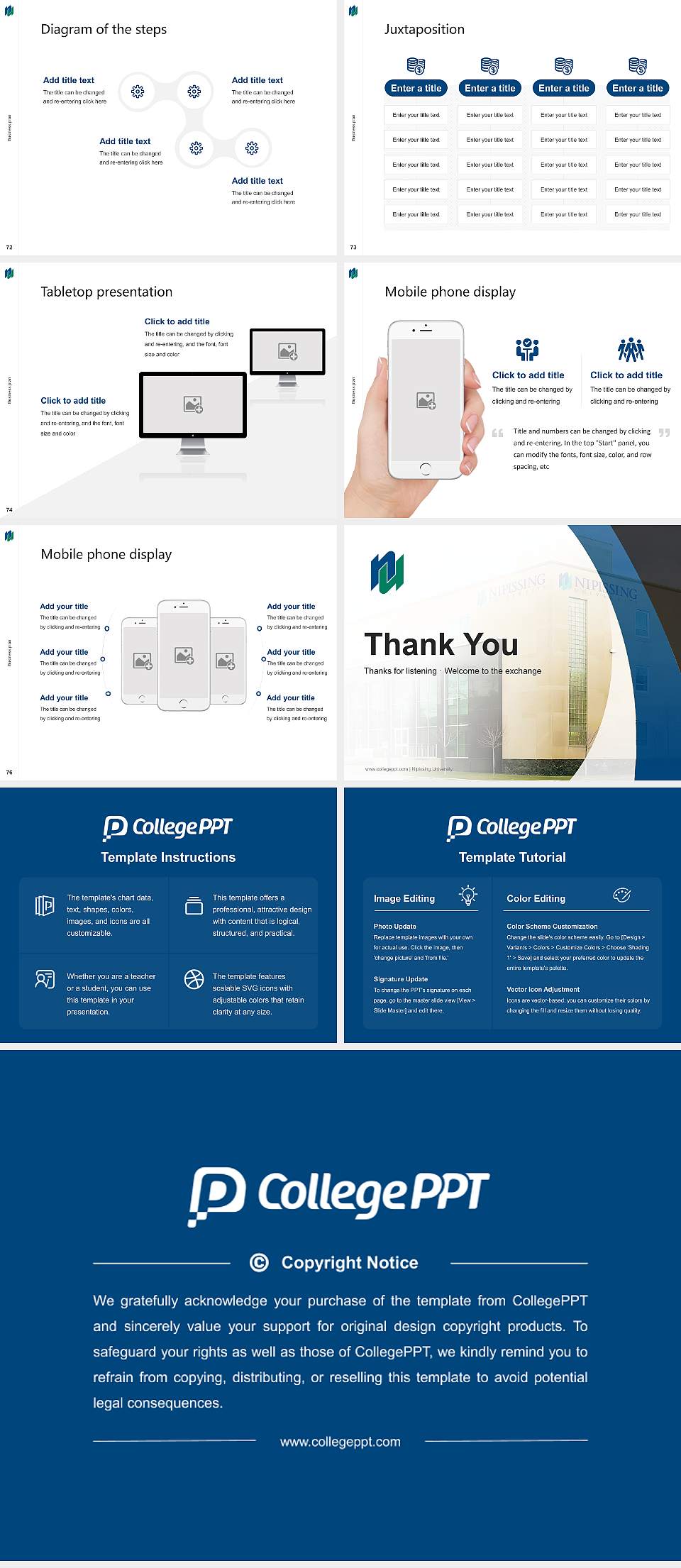 Nipissing University Competition/Entrepreneurship Contest PPT Template4:3 ratio PPT effect preview image9