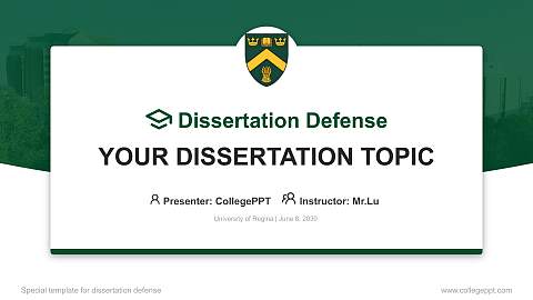 University of Regina Graduation Thesis Defense PPT Template