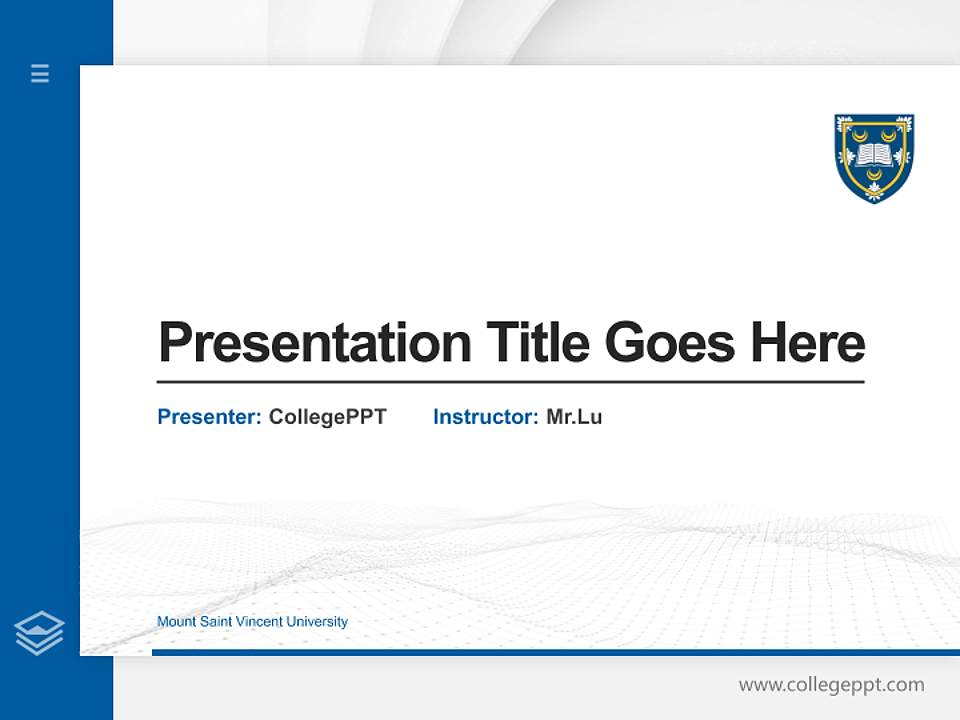 Mount Saint Vincent University Thesis Proposal/Graduation Defense PPT Template4:3 ratio PPT effect preview image5