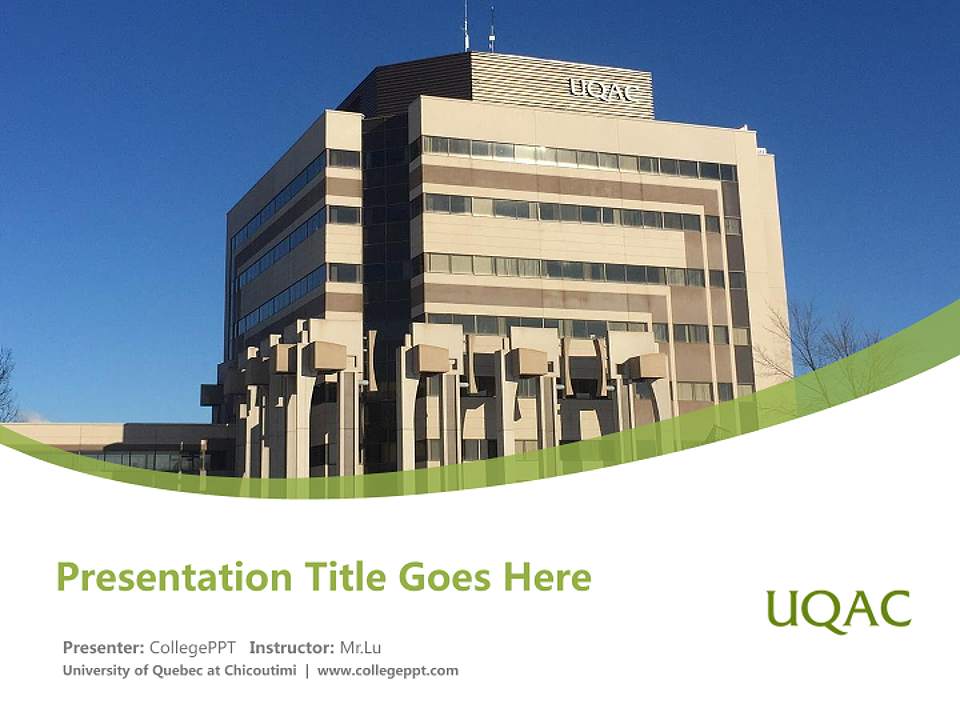 University of Quebec at Chicoutimi Course/Courseware Creation PPT Template4:3 ratio PPT effect preview image5