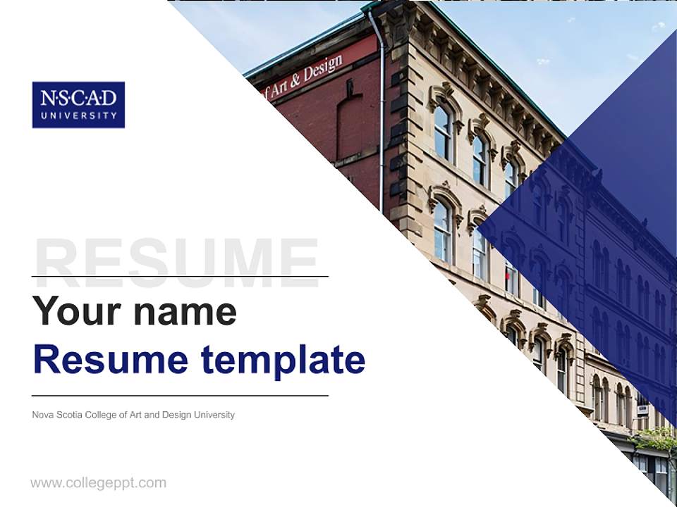 Nova Scotia College of Art and Design University Resume PPT Template4:3 ratio PPT effect preview image5